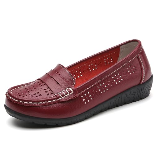 Mocassins orthopédiques à talon compensé bas maximisent l'amorti des travailleuses