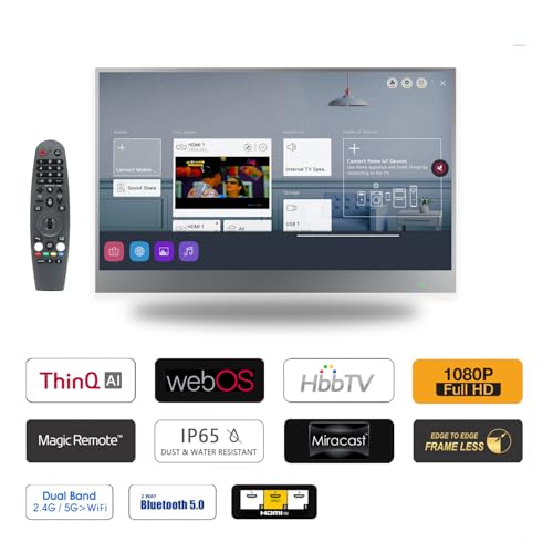 Image of 22inch Smart Mirror Bathroom TV webOS 1080P Waterproof with Integrated HDTV(ATSC) Tuner, Built-in Speakers, Wi-Fi and Bluetooth,SS215U22-A016 Model 2026