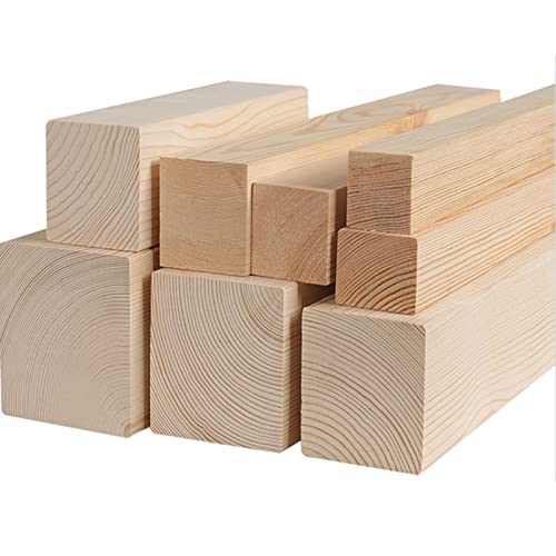 Drewniane kołki do projektów DIY, naturalne patyczki z drewna lipowego do majsterkowania i dekoracji wnętrz, niedokończony kwadratowy design do kreatywnych projektów