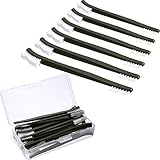 Boao 20 Packs Double-Ended Gun Cleaning Brushes 7 Inch Nylon All Purpose Cleaning Brush with Plastic Handle (White)