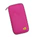 Cosmos ® 9.5" Hot Pink Multi-Purpose/passport Case/Bag/Holder/Organizer for Card Money Ticket and more with Cosmos Fastening Strap