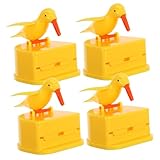 Amosfun 4 Stück Automatischer Zahnstocherspender mit Kreativem Vogel Design Praktischer...