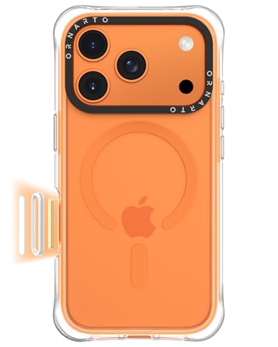 Étui iPhone 17 Pro Max MagSafe ORNARTO orange idéal pour le quotidien
