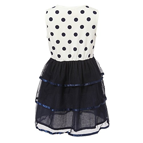Richie House Little Girls' Polka Dot Dress With Layered Bottoms Rh1628-B-5/6 #TOP1