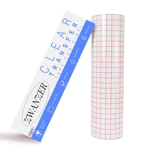 Zwanzer Transferfolie Plotter für Vinyl 30,5 x 457,5cm Übertragungsfolie Plotter für Abziehbilder, Schilder, Fenster, Aufkleber