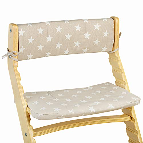 Fornel high chair cushion - Tan Stars