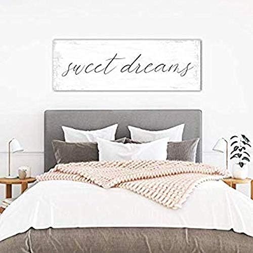 Vontuxe Sweet Dreams Wall Art Above Bed Signs, Sweet Dreams Over The Bed Wall Decor Master Bedroom, Guest Bedroom, Nursery Sweet Dreams Sign 836917