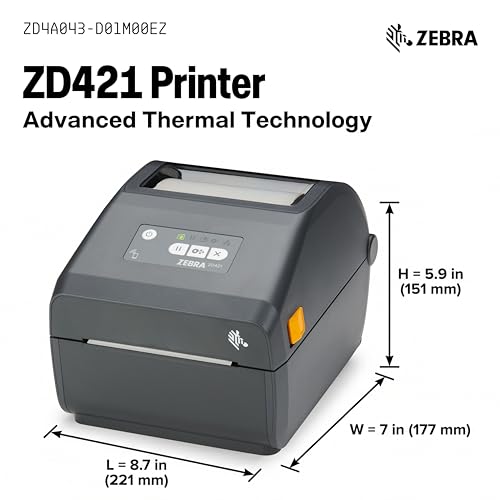Image of Zebra ZD421 Thermal Shipping Label Printer | 4x6 | No Ink Required