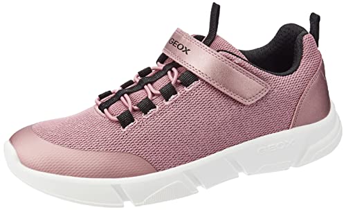 Geox J Aril Girl B, Sneakers Niñas, Multicolor Rose Black, 30 EU