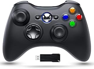 Bonacell Wireless Controller For Xbox 360 PC controller With 2.4Ghz USB Adapter Ergonomic Design And Dual Vibration Gaming controller For Xbox 360/Slim/Pc Windows 7/8/10