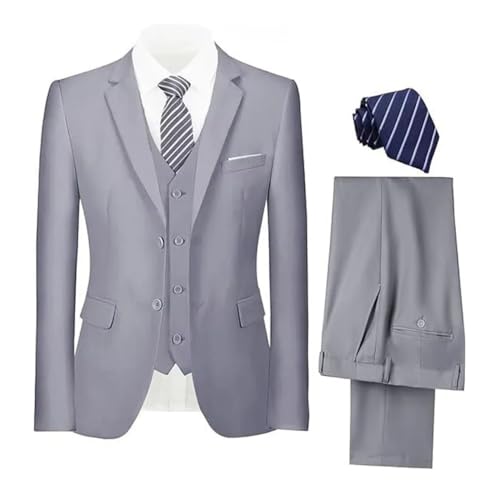 Men's 2-Piece Formal Suit Slim Fit Blazer Pants Business Wedding Essential