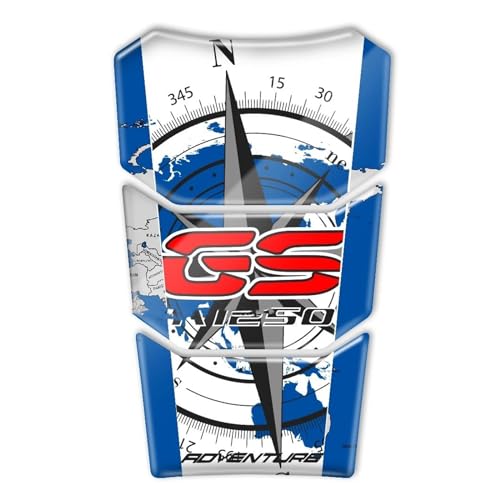 GGRGEKDG Fuel Tank Sticker for BM&W Motorrad R1250GS Adventure 2019-2022 3D Resin Motorcycle Tank Pad Sticker 40 Years GS, Blue