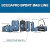 SCUBAPRO Sport 65 Mesh Dive Bag with Roll Top Closure and Side Zipper for Snorkeling and Scuba Diving Gear, Denim Blue Color Fabric