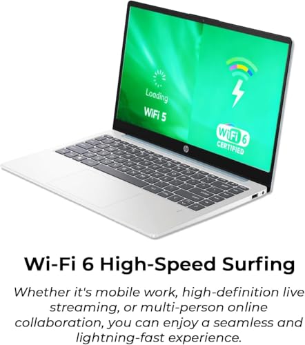 Image of HP 14 inch Laptop with Copilot AI • AMD High Performance Processor • 4GB RAM • 128GB SSD • Windows 11 • Microsoft 365 + 1TB Cloud Storage • Thin & Portable for Work & Daily Use • 2026 Edition