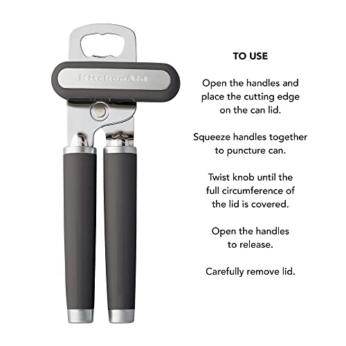 KitchenAid KE199OHCGA Gourmet Multifunction Can Opener, Charcoal, One Size - Image 3