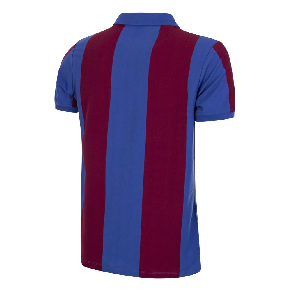 Copa - Camiseta de Fútbol - Hombre - FC Barcelona 1980/81 - Azul/Rojo - 100% algodón