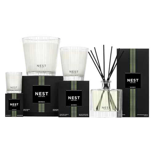 nest new york scented votive candle bamboo - 2 oz - up to 28-hour burn time - reusable glass vessel