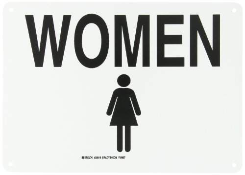 Panneau de sécurité Femmes Brady 25919 en plastique rigide dimensions 25,4 x 35,6 cm
