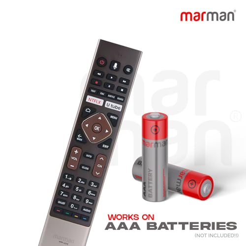 Image of marman Compatible with Haier TV Remote Control Model HTR-U27E with Bluetooth and Voice Command Feature with HotKeys Suitable for Android Smart Televisions - Pairing Must