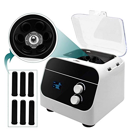 Centrífuga de Laboratorio Inteligente Eléctrica Centrifugadora Digital con Pantalla LCD Máquina Centrifuga para Suero y Grasa Separador PRF Extractor de Laboratorio Profesional 4000RPM (6h)