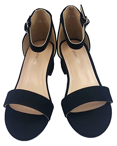 Image of Lucky Top Girls Dress Sandal Low Heel Ankle Strap