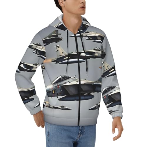 Sweat à capuche zippé homme veste sport en polyester doux grandes tailles S-3XL