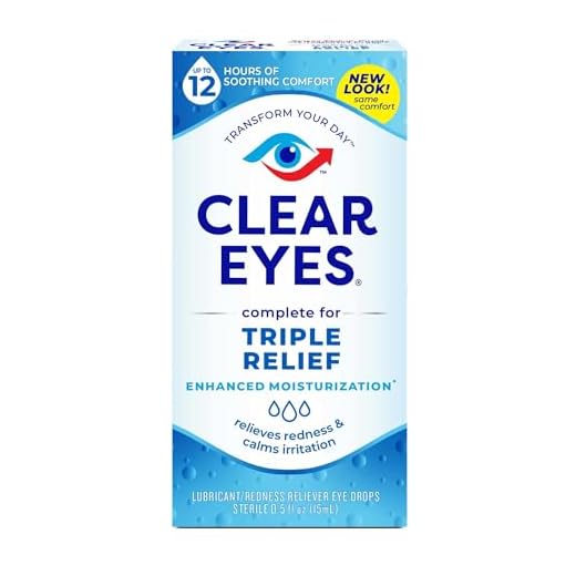 Clear Eyes Triple Action Relief Eye Drops 0.50 Ounce
