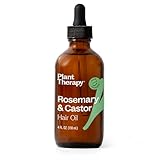 Plant Therapy Rosemary & Castor Oil - 4 oz Hair Treatment for Growth, Shine, Softness, Healthy Scalp & Hair Mask