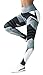 CFR Women's Fitness Leggings High Waist Sport Workout Yoga Pants New Geometry Print Runnig Cycling Stretch Tight Trousers Gray,S UPS Post