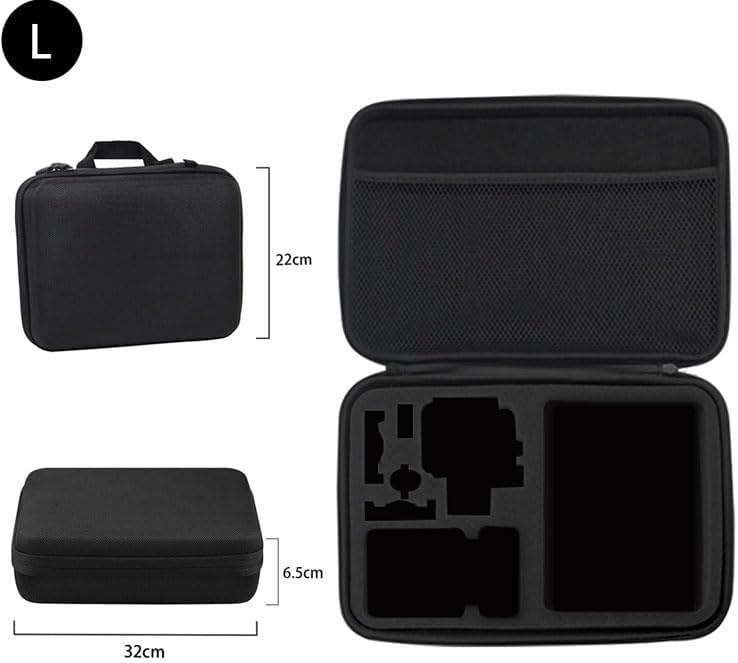 Reflex Camera Hard Shell EVA Large Carrying Case for GoPro Hero 13/12/11/10/9/8/7/6/5 | Shockproof Storage Bag for Action Cameras & Accessories | Travel Organizer - Image 2