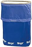 amscan Pop-Up Plastic Trash Bin - 22' H x 15' W x 10' D - Bright Royal Blue - 1 Pc