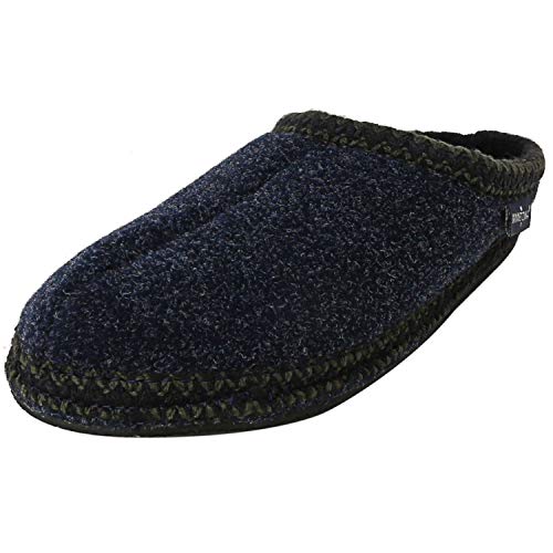 Minnetonka Womens Winslet Slipper, Navy, Size Small