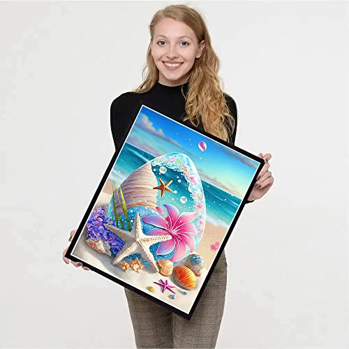 image for Tiwabb Stamped Cross Stitch Kits,Summer Starfish Cross Stitch Kits for