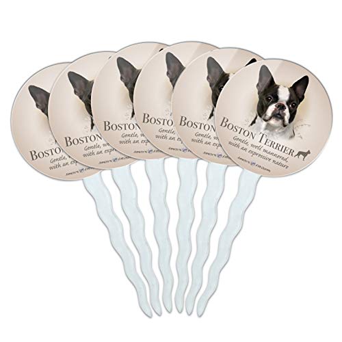 Boston Terrier Cupcake Picks