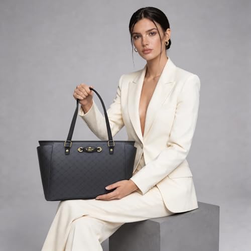 Image of LAVIE PARIS Women's Adele 15 Inch Laptop Tote Handbag | Tote Bag for Work | Ladies Purse | Stylish Shoulder Bag | Gift for Women