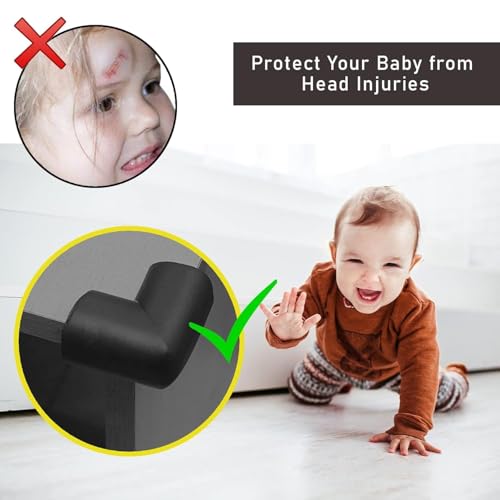 Image of Safe-O-Kid Complete Baby Safety Combo Kit | 2 Smiley-End Safety Locks, 1 Monkey-Shaped Door Stopper, 2 TPR Door Stoppers, 4 Corner Protectors & 2M Edge Guard Tape | Child Safety for Home - Assorted