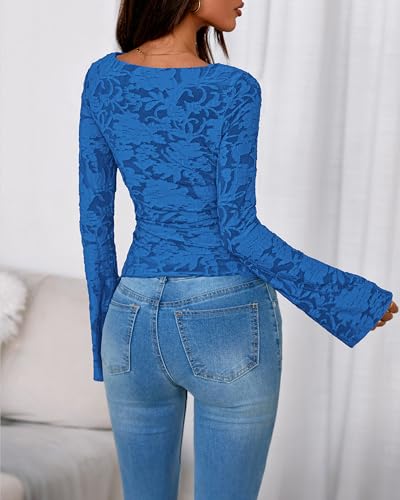 BTFBM Casual Long Sleeve Shirts Fall 2025 Going Out Tops for Women Trendy Floral Work Blouses Bodycon Tunics