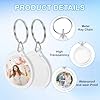 25Pcs 1.4 Inch Round Transparent Acrylic Keychain Blanks with Key Chain Rings Circle Disc Snap-in Photo Picture Keyring for DIY Projects and Crafts #2