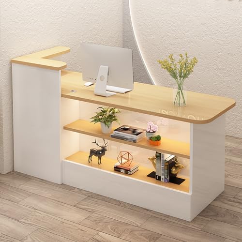 Escritorio de recepción LED con caja...