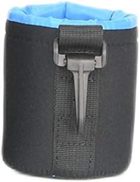 Foto&Tech 5mm Extra Thick Neoprene Lens Bag Pouch with Adjustable Drawstring and Swivel Clip Compatible with DSLR SLR Camera Lenses Small