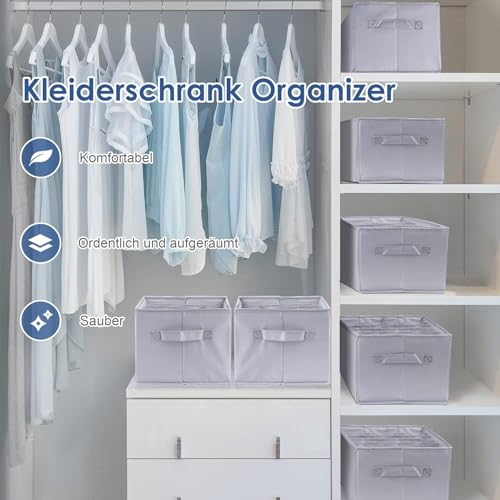 Schrank Organizer 6 Stück für Hosen Hemden Unterwäsche, Kleiderschrank Organizer Schubladen Ordnungssystem Schubladen Organizer