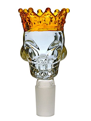 Skull King Bong-Totenkopf violett/Gold 18,8 mm - Head&Nature Bong-Kollektion