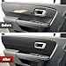 Front Door Panel Insert Cover Replacement for Honda Pilot 2009 2010 2011 2012 2013 2014 2015, Left and Right Side, Vinyl Leather Upholstery, Anti-scratch, Black