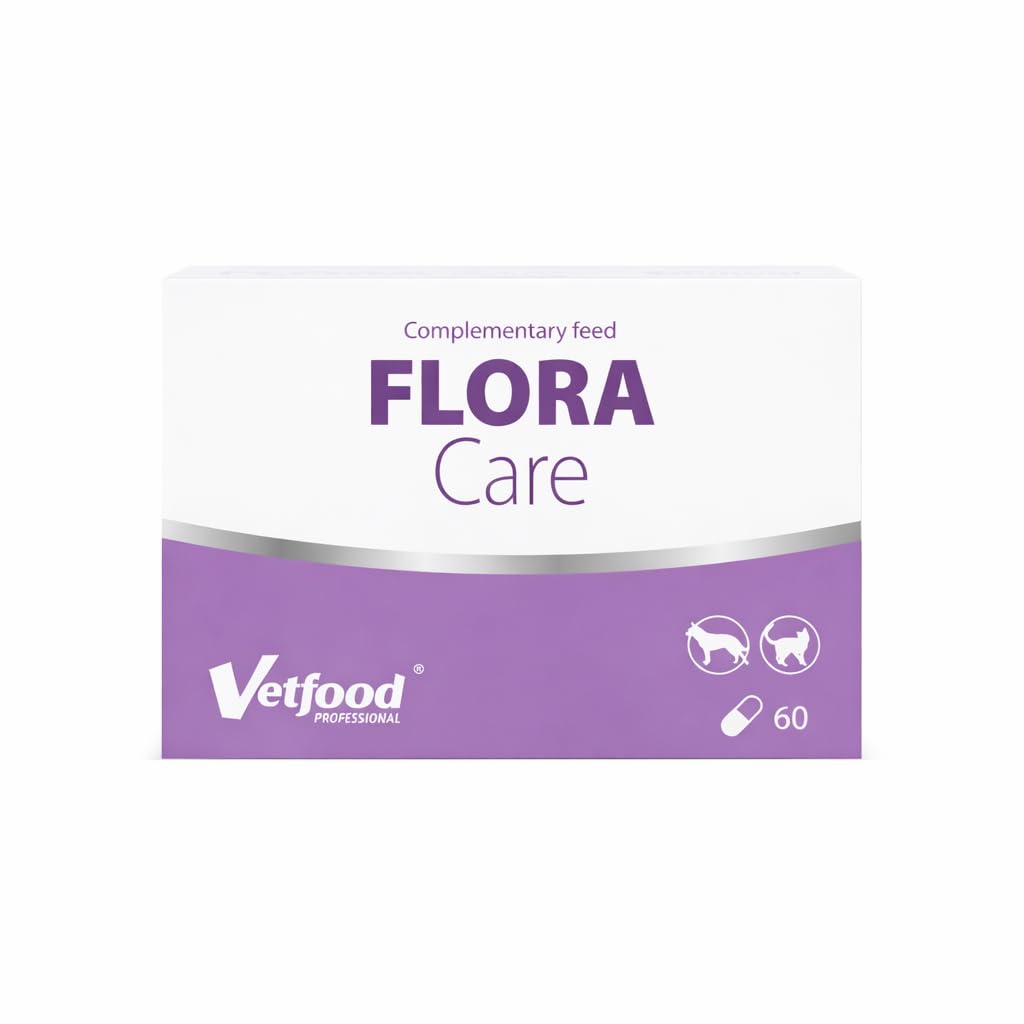 Flora Care - 60 gélules - Complément alimentaire pour chiens et chats - Avec probiotiques et prébiotiques