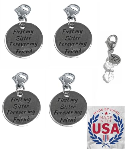 Image of Hidden Hollow Beads 4 Clip On Charms for Purse, Handbag, Keychain, Zipper Pull, Backpack, Jewelry Accessory, USA
