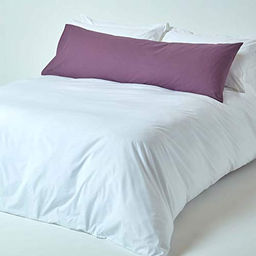 HOMESCAPES Purple Grape Pure Egyptian Cotton Body Pillowcase 200 TC 400 Thread Count Percale Equivalent Long Pillow Case for Nursing Pregnancy and Elderly Support - Image 2