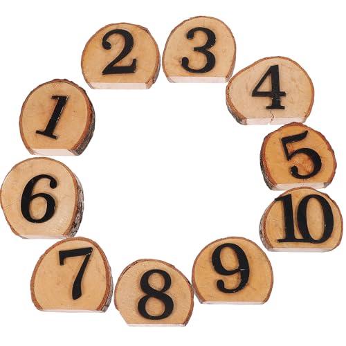 Numéros de table de mariage en bois d'if au design moderne chic