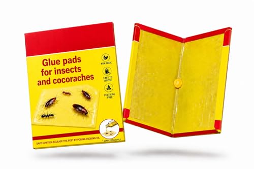 Image of Cockroach Trap for Kitchen, Sticky Insects Trap, Roach Trapp with Strong Glue Pads for Insects, Glue Traps Sticky Insects for Home, Kitchen & Indoor Pest Control