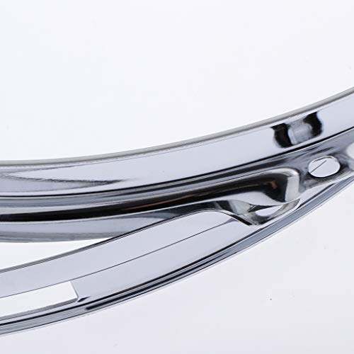 F Fityle Heavy Duty Aros para Redoblante de 13 Pulgadas con 6 Pernos, Grosor 1.5Mm (Paquete de 2) Plata miniatura 6