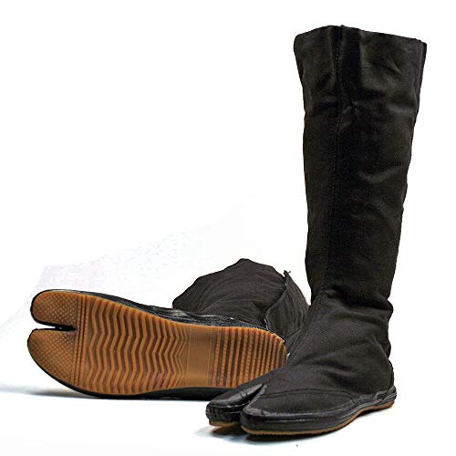 Ace Martial Arts Supply Ninja Tabi Boots, Black Jikatabi (Outdoor Tabi) - 11.5